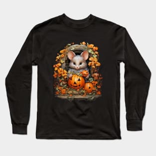 Halloween Pumpkin Mouse Long Sleeve T-Shirt